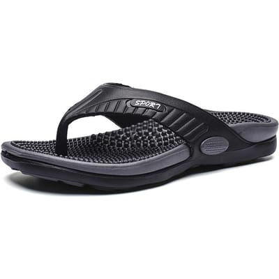 Zomer Heren Slippers Massage Korrel Heren Slippers Comfortabele Strand Sandalen Heren Casual Schoenen Huis Slippers Badkamerschoenen 40 gray