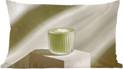 Sierkussens - Kussentjes Woonkamer - 60x40 cm - Matcha - Glas - Groen - Minimalistisch