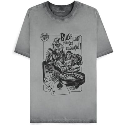 Fallout - Gaming T-shirt - Bluff until you get enough!! - S tot XXL - voor Mannen - grijs