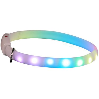 LED Hondenhalsband Verstelbaar USB Oplaadbaar Verbeterde Veiligheid Glow in the Dark Huisdierhalsband voor Groot blue