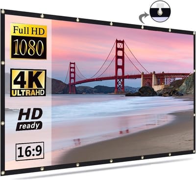 Draagbaar Projectiescherm - Film Doek - Thuisbioscoop Creëren - 170 Graden Kijkhoek - 60 Inch - Mat Wit