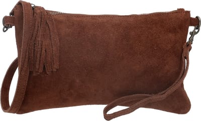 Charm London Brixton Clutch/avondtasje - 100% Leer - Leren Tas - Bruin