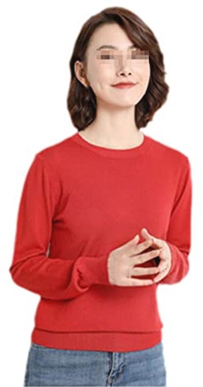 Dames O-Neck Sweater van Katoen - Casual Basis Trui met Lange Mouwen