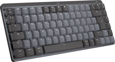 Logitech MX Mechanical Mini for Mac - Minimalist Draadloos Illuminated Performance Toetsenbord Ruimte Grijs - US - Toetsenbord - Engels (US international) - Zwart