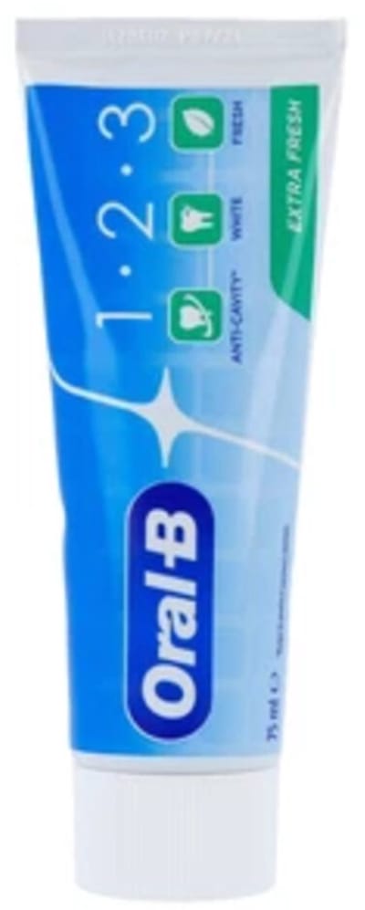 Oral-B Tandpasta 1-2-3 Frisse mint - 3 x 75 ml - Voordeelverpakking