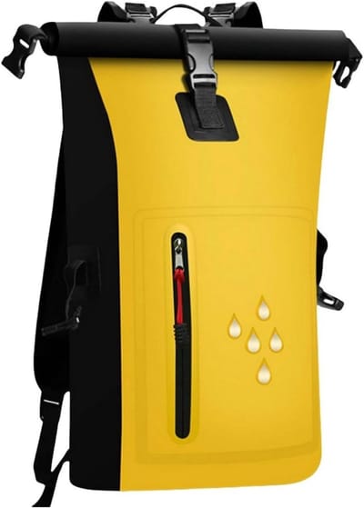 Rugzak -Waterdichte PVC Outdoor Rugzak - Multifunctionele Waterproof Dry Bag voor Zwemmen en Raften - Grote Capaciteit - 3-in-1 Rugzak/Schoudertas/Handtas - Geel