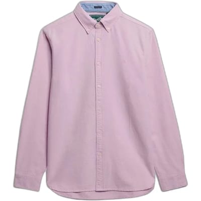Superdry - Preppy Oxford Overhemd met Lange Mouwen - Heren - Lange mouwen shirts