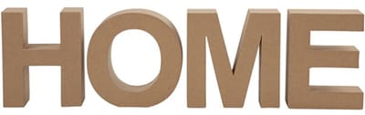Creativ Company decoratiewoord papier-maché HOME knutselset.