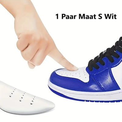 Sneaker Kreukbeschermers Schuimrubber I Foam Schoenbeschermer I Anti Crease Protector I Anti Kreukel I 1 Paar I Maat S 35-39 I Wit