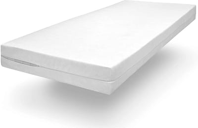 Sleepling 120 x 200 Topperhoes Evolon Encasing | allergievriendelijke Matrasbeschermhoes van polyester | Allergie- & anti-mijt bescherming | matrassen tot 6 cm | wasbaar op 95 graden | Made in Germany | wit