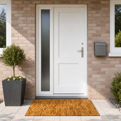 vidaXL - Badmatten - Naturel - 65 - x - 100 - cm - Massief - Acacia - Hout