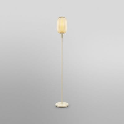 OSRAM DECOR STICK TALL grondlamp, 1 x E27, beige, edelstaal, individuele verlichtingsscenario's, ideaal voor woonruimtes, schakelaar met voetbediening, modern ontwerp, E27-lampvoet, decoratief