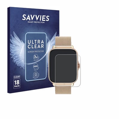 Savvies - Screenprotector voor Smartwatch Y22 1.7" - Folie Beschermfolie transparant 18 Stuks