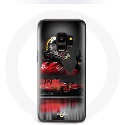 Case voor Samsung Galaxy S9 Formule 1 Sebastian Vettel F1 Racing Driver Rood rood