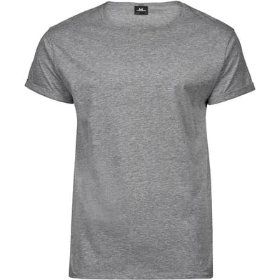 Tee Jays - Roll-Up T-shirt - Heather Grey maat M