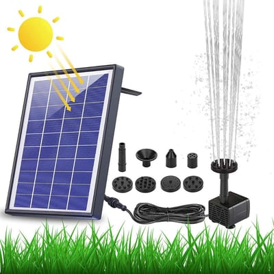 MRKLOOS Solar Fontein - Led Verlichting - Vijververlichting - Zwart