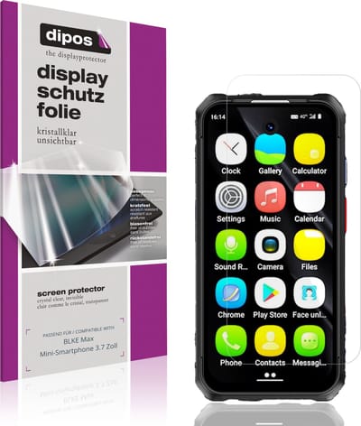 dipos – 4x Beschermfolie geschikt voor BLKE Max Mini-Smartphone 3.7 Zoll | Krasbestendige & heldere Screenprotector Ultra-Thin