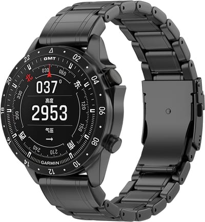 Strap-it Premium titanium band - quickfit 22mm geschikt voor Garmin Fenix 5 (Plus) / Fenix 6 (Pro) / Fenix 7 (Pro, Sapphire, Solar) / Fenix 8 - 47mm / Epix (Pro) Gen 2 - 47mm / Quatix 5 / 6 / 7 / Instinct 1 / 2 / 3 - 45mm (zwart)