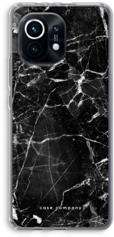 Case Company® - Hoesje geschikt voor Xiaomi Mi 11 hoesje - Zwart Marmer - Soft Cover Telefoonhoesje - Bescherming aan alle Kanten en Schermrand