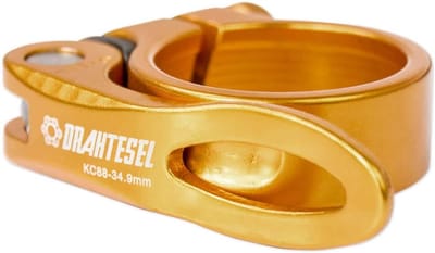 Zadelpenklem - Zadelklem snelspanner - Zadelhoogte aanpassen - Verwisselbaar met schroef - 349 mm - Goud