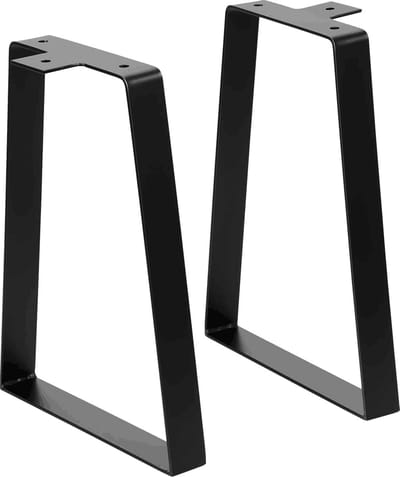 Metalen Tafelpoten Zwart 35,7 cm - Trapeziumvormig Industrieel Design voor Salontafel of Bureau