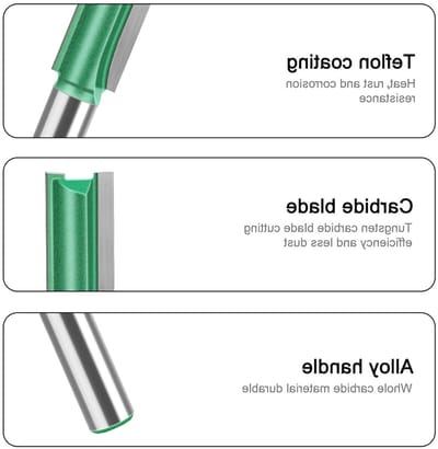 20 Stuks 8mm Schacht, Rechte Frees, Dubbele Groef voor Houtbewerking, Frees voor Diverse Snijdiameters van 3mm tot 25mm