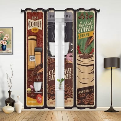 Lente Bloemen Olieverf Abstracte Raamgordijnen voor Woonkamer Luxe Slaapkamer Gordijn Keuken Jaloezieën Draperieën Gordijnen 135W x 60H(cm) x1 beige