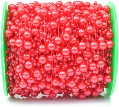 60 m Rol van Kunstparel Garland - Decoratieve Parels voor DIY Knutselen, Bruiloften en Kerstversiering
