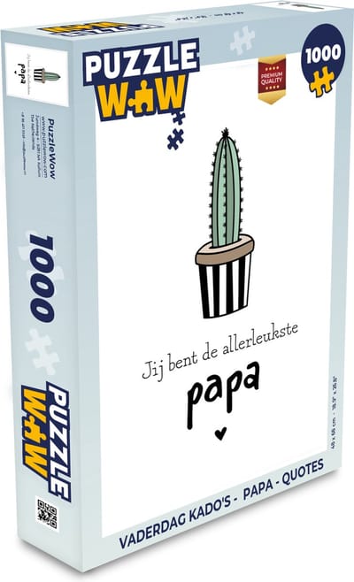 Puzzel Jij bent de allerleukste papa - Quotes - Papa - Spreuken - Legpuzzel - Puzzel 1000 stukjes volwassenen - Vaderdag cadeautje - Cadeau voor vader en papa