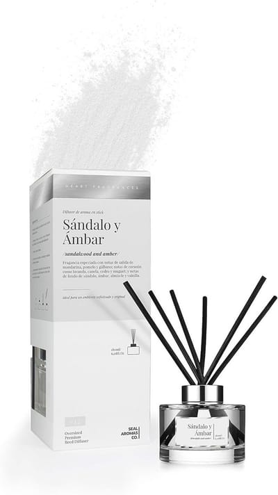 Geurdispenser Mikado Oversized 120 ml – Sandelhout en Barnsteen
