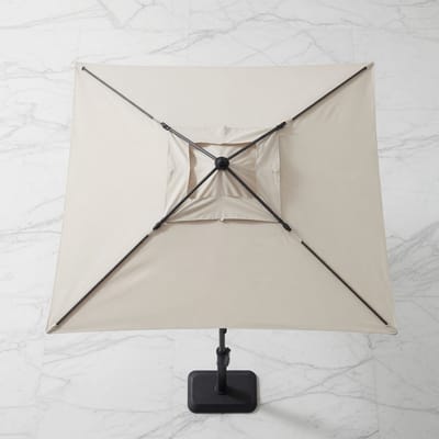 Luxe Rechthoekige Tuinparasol 300x200 cm Kantelbaar met Zwengel en Aluminium Frame – UV-bescherming 50+ Waterafstotend Weerbestendig voor Balkon, Terras en Tuin – Naturel – Mobili Bella