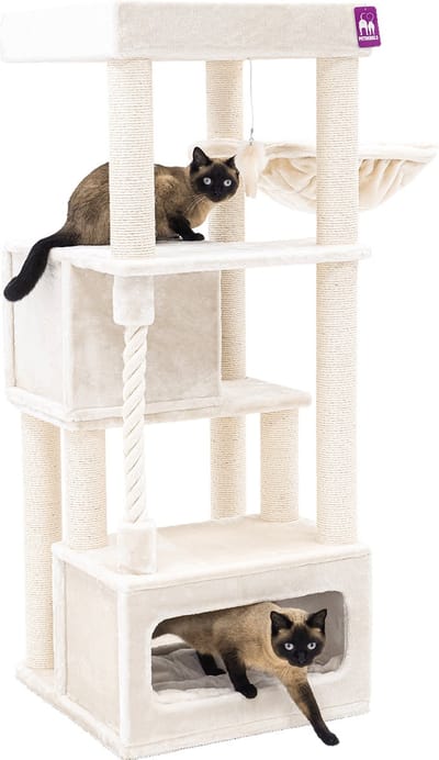 Petrebels Lodge 150 Krabpaal - Creme - Met hangmat en XL sofa