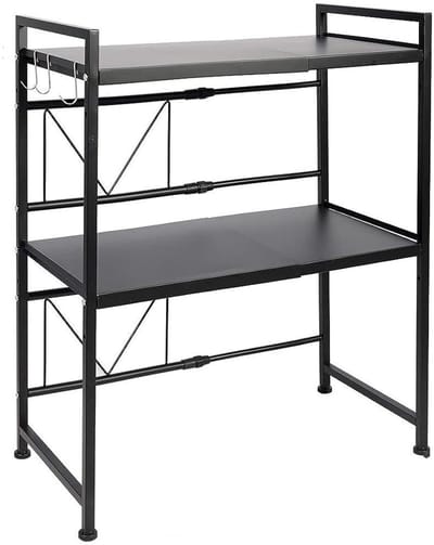 Magnetische Magnetron Standaard - Magnetron Plank - Keuken Organiseren - Verstelbare Breedte - 40-60 cm - Zwart
