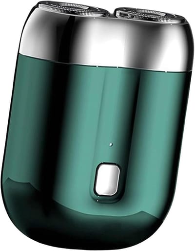 Elektrisch Scheerapparaat - Reisscheerapparaat Mini - Glad Scheren - Dubbele Kop - 7 x 5.4 cm - Zilver