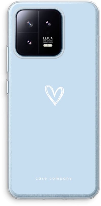 Case Company® - Hoesje geschikt voor Xiaomi 13 Pro hoesje - Klein Hart Blauw - Soft Cover Telefoonhoesje - Bescherming aan alle Kanten en Schermrand