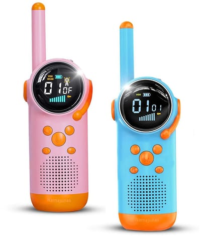 Namajunas - Walkie Talkie voor Kinderen - Kinderspeelgoed 3-12 jaar - Buitenspellen voor kinderen - Kampeercadeau - Jongen Meisje - Buitenspelen - Set van 2 - USB Oplaadbaar - 3 km Bereik - Speelgoed - Portofoon