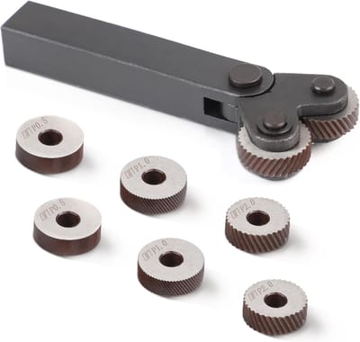 Kartelwielenset - Stalen gereedschap - Metaalbewerking - Dubbele rol functie - 05 tot 2 mm - Metaal