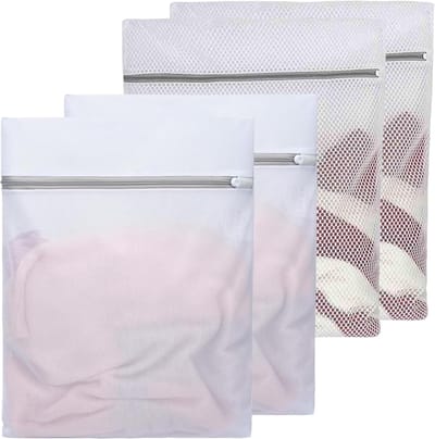 Grote wasnetten voor wasmachine 50 x 60 cm - waszakken met rits voor shirts, jassen en handdoeken, ideaal voor delicate kleding en efficiënt wassen