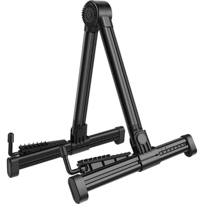 Support Guitare Pliable Cadre A Stable Alliage d'Aluminium ABS Guitare Folk Support en Forme A Râtelier pour gray
