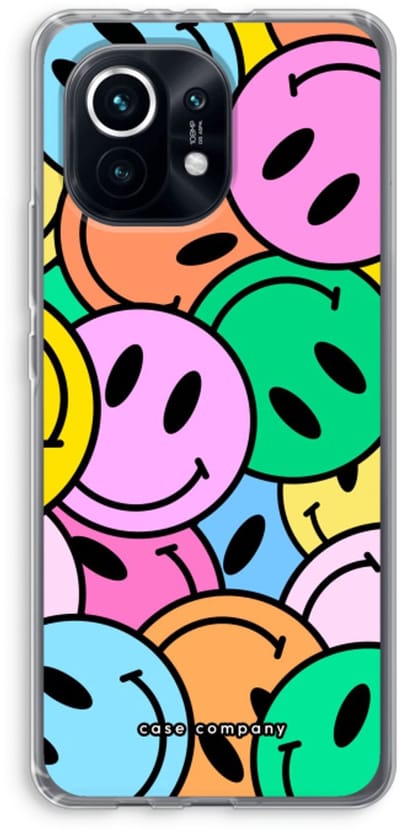 Case Company® - Hoesje geschikt voor Xiaomi Mi 11 hoesje - Smiley N°1 - Soft Cover Telefoonhoesje - Bescherming aan alle Kanten en Schermrand