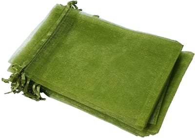 Prigta - Organza zakjes - 100 stuks - 10x15 cm - Olijfgroen - cadeauzakjes organza stof - uitdeelzakjes - geschenkzakjes - geurzakjes maken