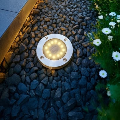 Solar buitenlamp - Grondspot 'Impuls' - Warm wit licht - Grondspots op zonne-energie