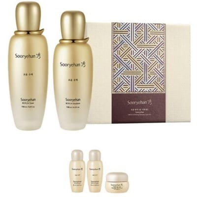 Sooryehan Boyun Anti-Aging Huidverzorging Speciale Set 2 Delen (Huidverzorging 150ml + 20ml / Emulsie 130ml + 20ml / Crème 10ml) beige