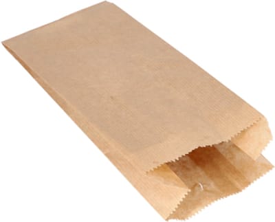 1x 1000 Papieren zakken aaneengeregen Papier (kraft) 24 cm x 11 cm x 6 cm bruin inhoud 1 kg