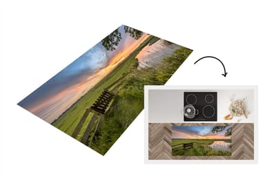Keukenloper - Loper keuken - Friesland - Hek - Landschap - 120x60 cm - Keukenloper vinyl