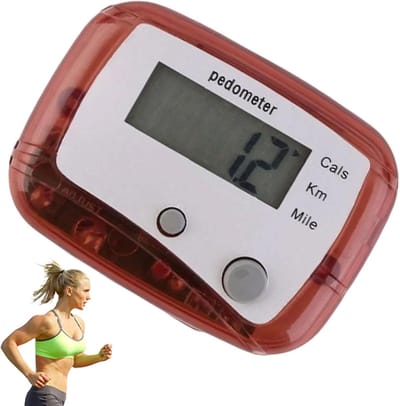 Stappenteller - Activiteitstracker - Fitness bijhouden - Eenvoudige bediening - 6 x 4 x 4 cm - Rood