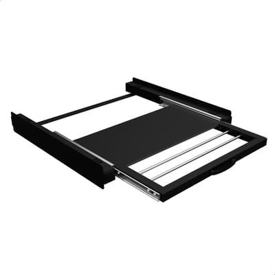 Bodo® Stapelkit - Tussenstuk met Handdoekhouder en Plank - Wasmachine en Droger - Zwart
