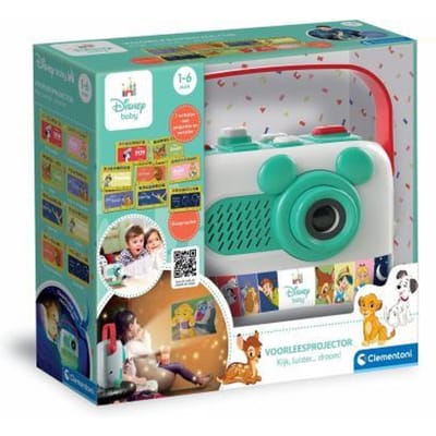 Clementoni Disney Storyteller Verhalenprojector Nederlands - Verhalen Projector met 8 Kaarten en Slaapliedjes - Voorleesboek voor Baby Kind en Peuter