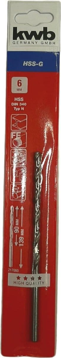 KWB HSS Metaalboor - 6,0 x 139 mm
