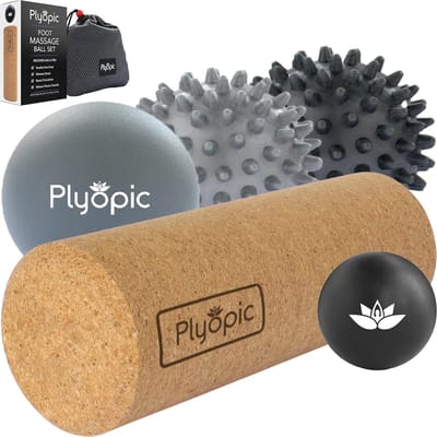 Set van 5 voetmassageballen voor diepe spierontspanning en pijnverlichting